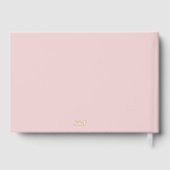 ほこりっぽいピンクのオーキッドの水結婚色の ゲストブック (裏面)