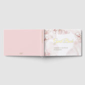 ほこりっぽいピンクのオーキッドの水結婚色の ゲストブック (全面)