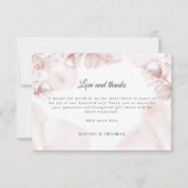 ほこりっぽいピンクのオーキッドの水結婚色の サンキューカード (正面)