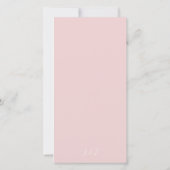 ほこりっぽいピンクのオーキッドの水結婚色の サンキューカード (裏面)