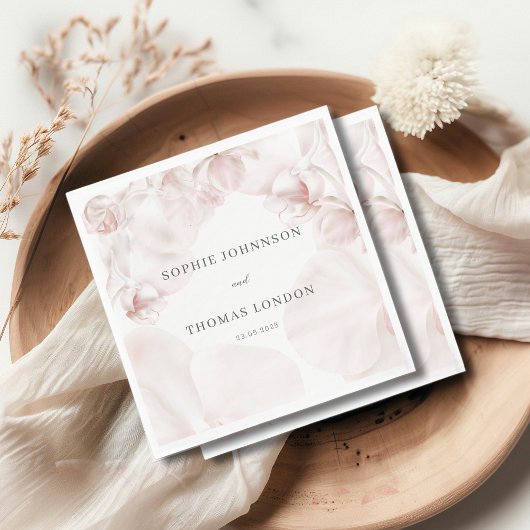 ほこりっぽいピンクのオーキッドの水結婚色の スタンダードランチョンナプキン