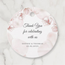 ほこりっぽいピンクのオーキッドの水結婚色の フェイバータグ