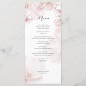 ほこりっぽいピンクのオーキッドの水結婚色の メニュー (正面)