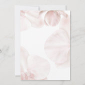 ほこりっぽいピンクのオーキッドの水結婚色の 招待状 (裏面)