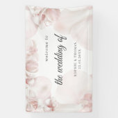 ほこりっぽいピンクのオーキッドの水結婚色の 横断幕 (縦)