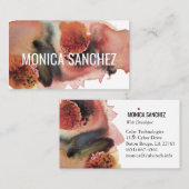 ほこりっぽいピンクのシックな抽象芸術モダン名刺 名刺 (正面/裏面)