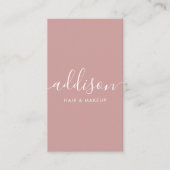 ほこりっぽいピンクのソーシャルメディアInstagram Facebook QRコード 名刺 (正面)