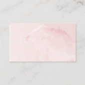 ほこりっぽいピンクのバラの水の色ギフトレジストリ エンクロージャーカード (裏面)