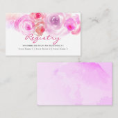 ほこりっぽいピンクのバラの水の色ギフトレジストリ エンクロージャーカード (正面/裏面)