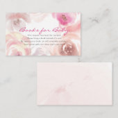 ほこりっぽいピンクのバラの水の色ベビーシャワーブックリクエスト エンクロージャーカード (正面/裏面)