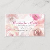 ほこりっぽいピンクのバラの水の色ベビーシャワーブックリクエスト エンクロージャーカード (正面)