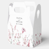 ほこりっぽいピンクのバラエレガントのフローラ結婚の フェイバーボックス (オープン)