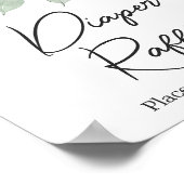 ほこりっぽいピンクのバラ女の子おむつラッフル ポスター (角)