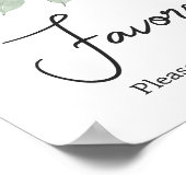 ほこりっぽいピンクのバラ女の子の赤ちゃんシャワーが好き ポスター (角)