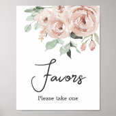 ほこりっぽいピンクのバラ女の子の赤ちゃんシャワーが好き ポスター (正面)