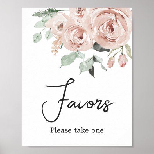 ほこりっぽいピンクのバラ女の子の赤ちゃんシャワーが好き ポスター (正面)