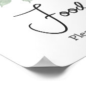 ほこりっぽいピンクのバラ女の子の赤ちゃんシャワー食べ物 ポスター (角)