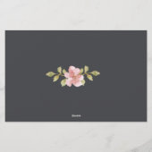 ほこりっぽいピンクのフローラアドバイスウェルズ結婚ーズ 便箋 (裏面)