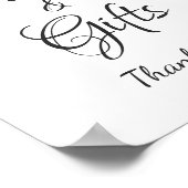 ほこりっぽいピンクのフローラウェディングカードとギフトサイン ポスター (角)