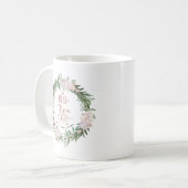 ほこりっぽいピンクのフローラ最高のリースマママママママママママザーズ・デイ コーヒーマグカップ (正面左)