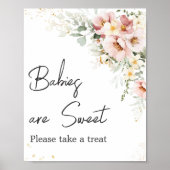 ほこりっぽいピンクのフローラ緑のベビーは甘い ポスター (正面)