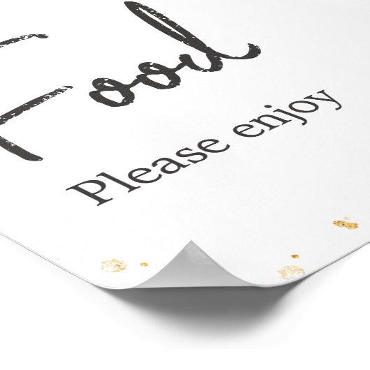 ほこりっぽいピンクのフローラ緑の赤ちゃんシャワー食品 ポスター (角)