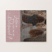 ほこりっぽいピンクのミニマリスト写真の花嫁の提案 ジグソーパズル (横)