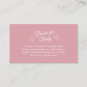 ほこりっぽいピンクのミニマリスト赤ちゃんシャワーベビー エンクロージャーカード (正面)
