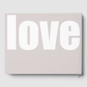 ほこりっぽいピンクのミニマル結婚リスト写真のゲストブック ゲストブック (裏面)