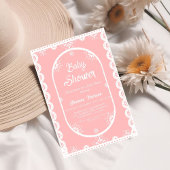 ほこりっぽいピンクのメキシコの女の子の赤ちゃんシャワーパペルpicado 招待状