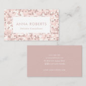 ほこりっぽいピンクのモザイク模様の名刺 名刺 (正面/裏面)