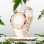 ほこりっぽいピンクのモノグラムパーソナライズされたeWatchウォッチ 腕時計<br><div class="desc">ほこりっぽいピンクの腕時計のためのギフト</div>
