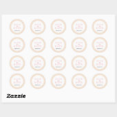 ほこりっぽいピンクのモロッコタイルは日付結婚を保存 ラウンドシール (シート)
