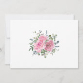 ほこりっぽいピンクのユーカリ植物写真 セーブザデート (裏面)