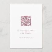 ほこりっぽいピンクのヴィンテージフレームエレガントな結婚式詳細 エンクロージャーカード (裏面)
