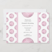 ほこりっぽいピンクの女の子のサッカーの誕生日またはチームパーティー 招待状 (正面)