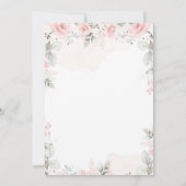 ほこりっぽいピンクの弓タイ小さなカボチャの赤ちゃんシャワー 招待状 (裏面)