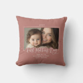 ほこりっぽいピンクの母の日の写真 クッション (正面)