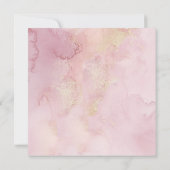 ほこりっぽいピンクの水の色ワイルドフラワーベビーシャワーの招待客 招待状 (裏面)