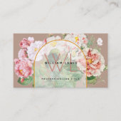 ほこりっぽいピンクの水色フローラソーシャルメディアのアイコン 名刺 (正面)