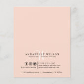 ほこりっぽいピンクの清掃サービス チラシ (裏面)