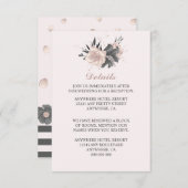 ほこりっぽいピンクの灰色の花、芽&花びら詳細 エンクロージャーカード (正面/裏面)