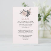 ほこりっぽいピンクの灰色の花、芽&花びら詳細 エンクロージャーカード (スタンド正面)