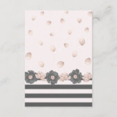 ほこりっぽいピンクの灰色の花、芽&花びら詳細 エンクロージャーカード (裏面)