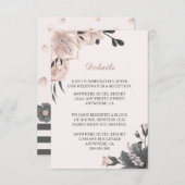 ほこりっぽいピンクの灰色の花、芽&花びら詳細 エンクロージャーカード (正面/裏面)