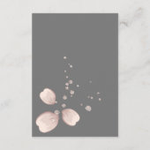 ほこりっぽいピンクの灰色の花、芽&花びら詳細 エンクロージャーカード (裏面)