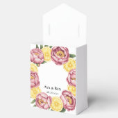 ほこりっぽいピンクの牡丹とレモ結婚ンの フェイバーボックス (オープン)