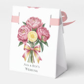 ほこりっぽいピンクの牡丹とレモ結婚ンの フェイバーボックス (裏面サイド)