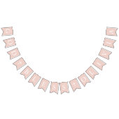 ほこりっぽいピンクの白い十字女の子バプテスマのバンティングフラグ バンティングフラッグ (全)