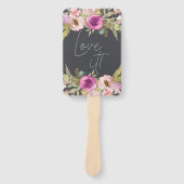 ほこりっぽいピンクの紫のフローラは、ドレスにYesを言う ハンドファン (正面)